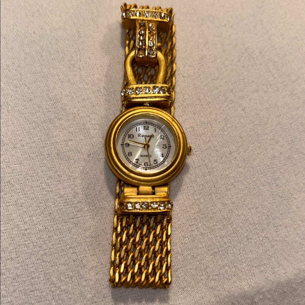 Regent Gold Women's Watch with Crystal Details